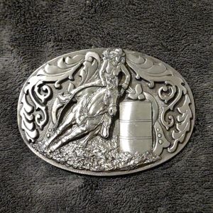 Vintage C&J 1990 Barrel racer belt buckle